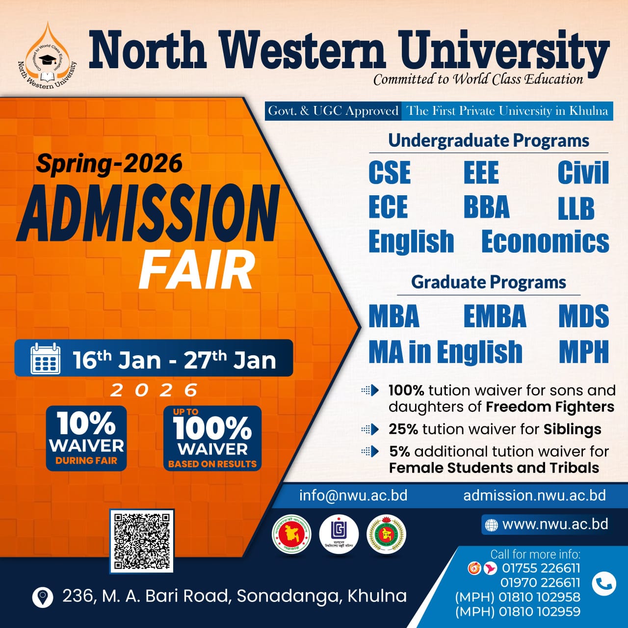 Admission Fair for Spring Semester 2026